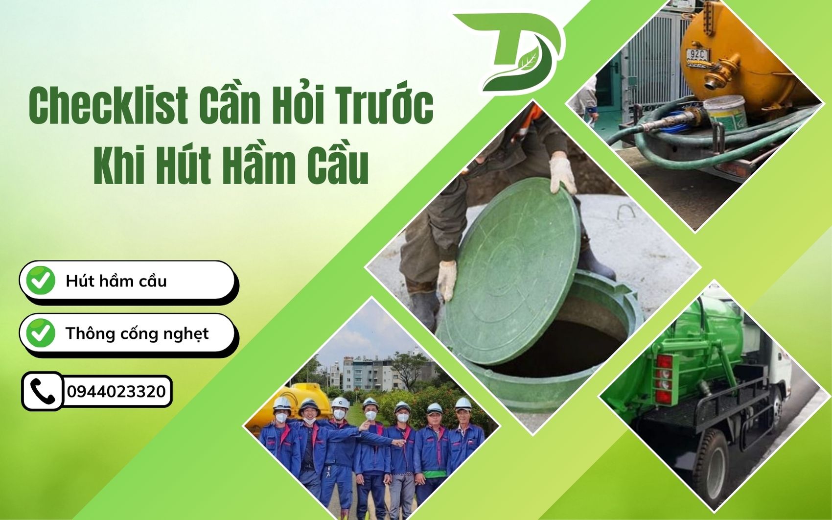 Checklist cần hỏi trước khi hút hầm cầu