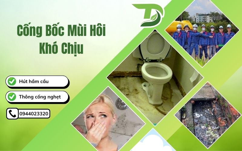 Cống bốc mùi hôi khó chịu