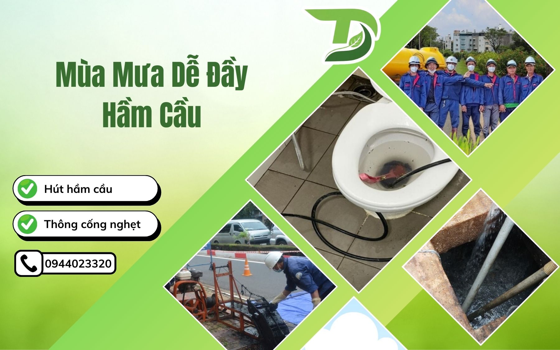 Mùa mưa dễ đầy hầm cầu
