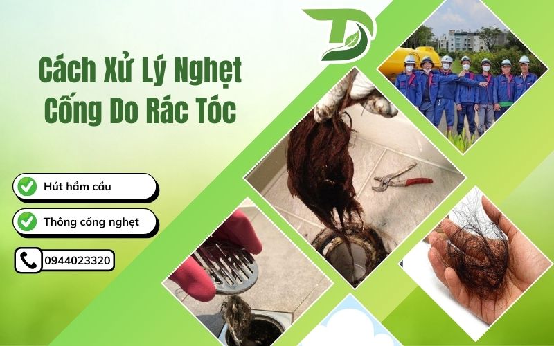 Nghẹt cống do rác tóc