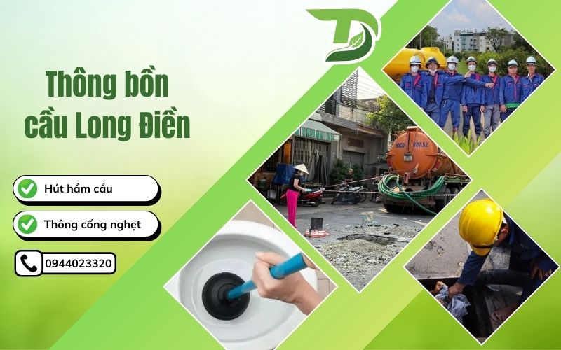 Thông bồn cầu Long Điền