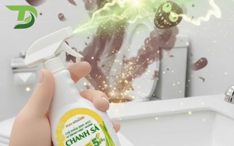 Dùng sả khử hôi nhà vệ sinh