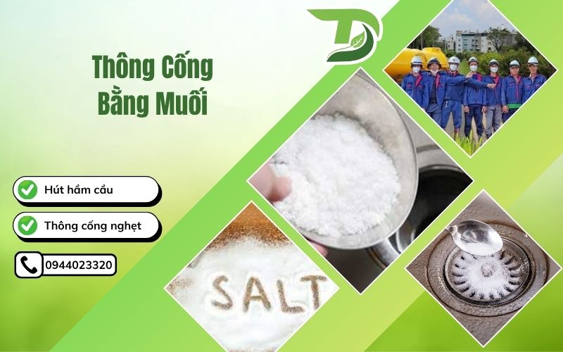 Thông cống bằng muối